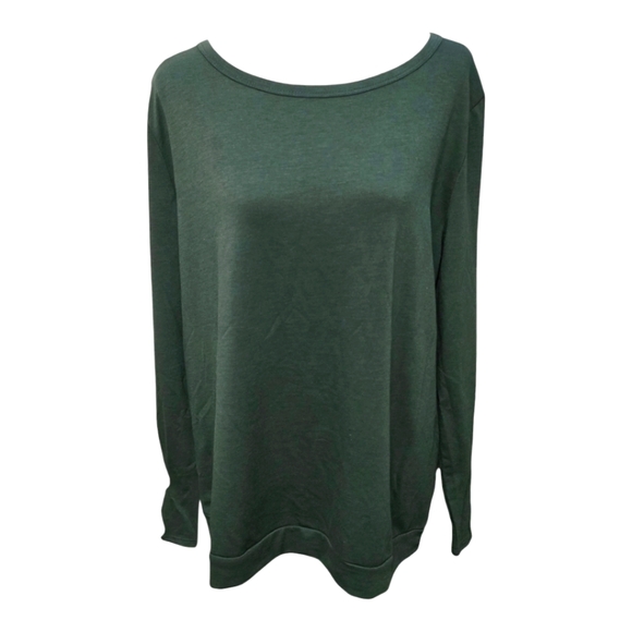 Dark Green Sweater w/Lace on Sleeve - Picture 1 of 3